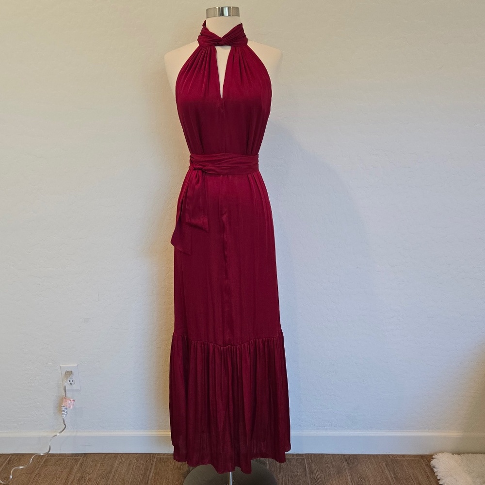 Banana Republic Cranberry Red Maxi Dress